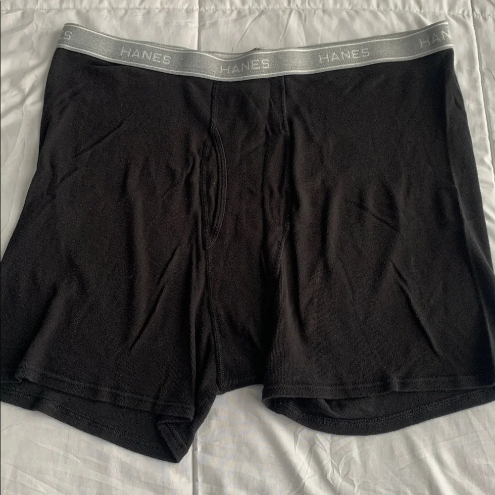 4 Men’s Hanes Cotton Blend Boxer Briefs 3XL Gray Black Comfort Flex Underwear - Picture 7 of 8